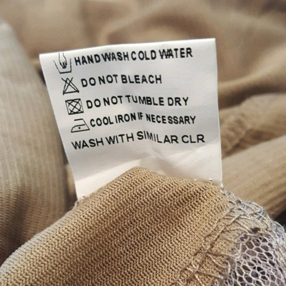 John Fashion Mocha Embroidered Appliqué and Iridescent Gold Dress‎ - Picture 9 of 9